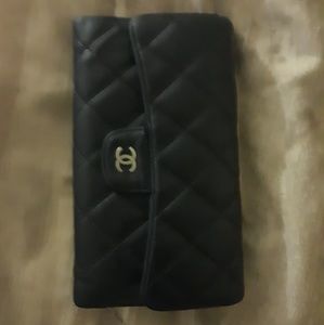 Chanel large trifold wallet
